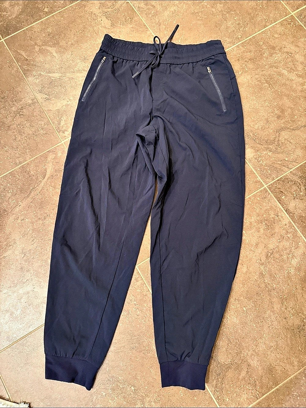 Athleta Trekkie Relaxed Mid Rise Jogger Pants Blue Small
